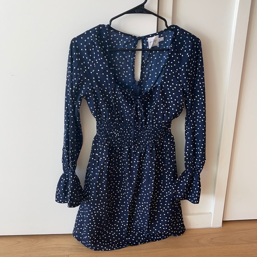 Princess Polly Mini Dress Navy Size 4